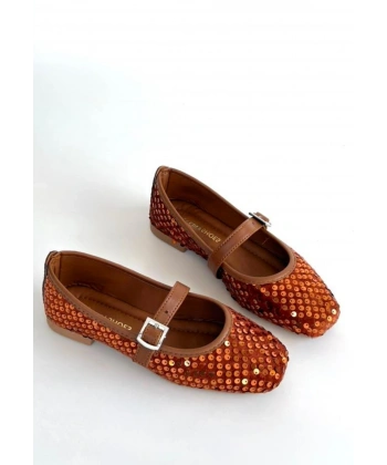 Moden Taba Süet Babet Ayakkabı