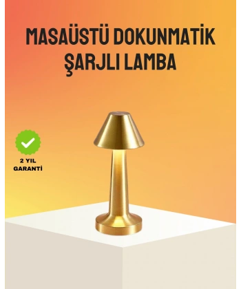 Modern Metal Masa Lambası 3 Işık Renkli Kademesiz Parlaklık Ayarlı