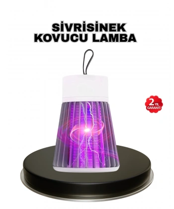 Mor Işıklı Şarjlı Böcek Öldürücü Lamba – Ev, Balkon ve Kamp Kullanımına Uygun