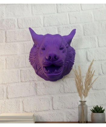 Mor Kurt Figürü Duvar Aksesuarı