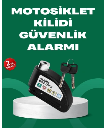 Motosiklet Scooter Bisiklet Tekerlek Disk Kilidi Alarmlı Güvenlik