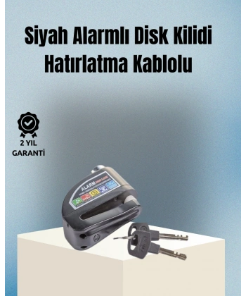Motosiklet ve Bisiklet İçin 6mm Pinli Alarmlı Disk Kilidi