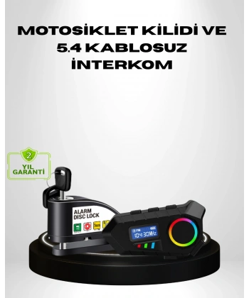 Motosiklet ve Günlük Kullanım İçin Bluetooth Hoparlör ve Disk Kilidi Seti