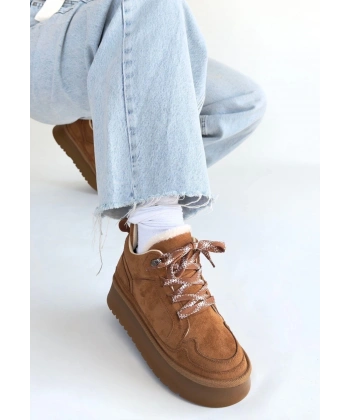 Muden Taba Süet Bağcıklı Bot