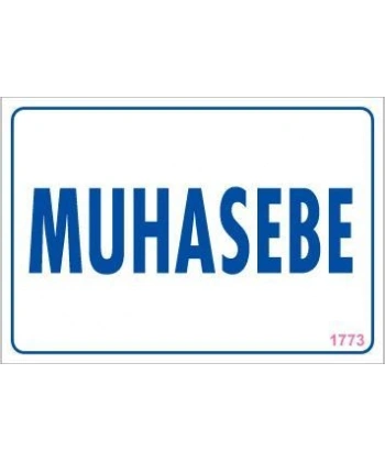 Muhasebe Uyarı Levhası 17,5x25 KOD:1773
