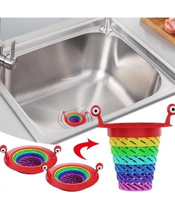 Mutfak - Banyo  Lavabo Filtresi Süzgeci Gökkuşağı Kademeli Drenaj Deliği Atık Filtresi