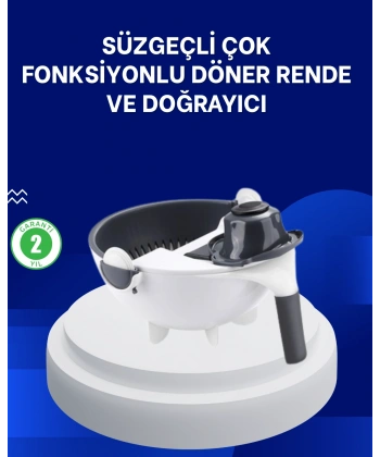 Mutfak İçin Pratik 5 Bıçaklı Rende ve Süzgeç Seti