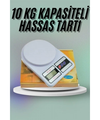 Mutfak Tartısı Dijital Göstergeli Hassas Tartı 10 Kg Kapasiteli