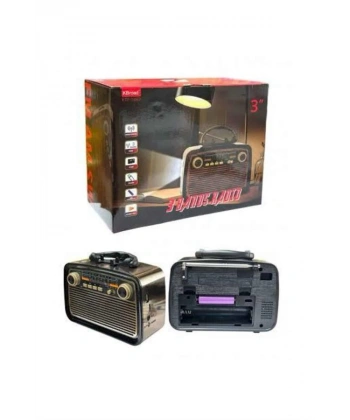 Müzik Kutusu Bluetooth Bağlantılı El Fenerli Nostaljik Tasarım Radyo