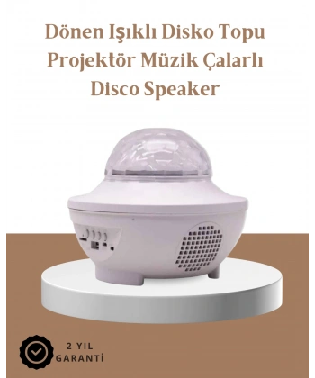 Müzik Ritimli Işık Değişimi & Dönen Dalga Efekti – Galaxy Projektör