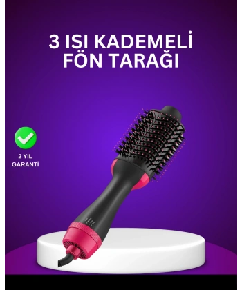 Negatif İyon Teknolojili Saç Kurutma ve Şekillendirme Fırçası