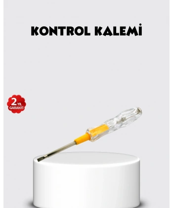 Neon Lambalı Elektrik Kontrol Kalemi Nikel Kaplama 110-220V