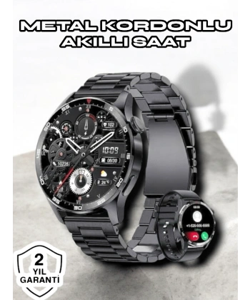 NFC ve Kablosuz Şarjlı Akıllı Saat EKG, Nabız & Spor Modları ile iOS ve Android Uyumlu