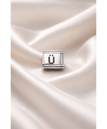 Nomination Bileklik Uyumlu Ü Harfi Charm – Paslanmaz Çelik Harf Modül – Kişiye Özel Bileklik Aksesuarı