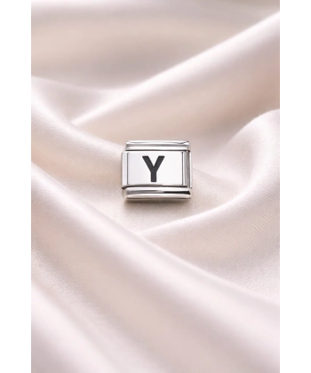 Nomination Bileklik Uyumlu Y Harfi Charm – Paslanmaz Çelik Harf Modül – Kişiye Özel Bileklik Aksesuarı