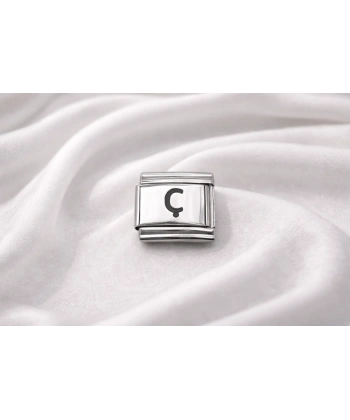 Nomination Uyumlu Ç Harfi Charm – Çelik Harfli Bileklik Aksesuarı , Kişiye Özel Modüler Takı