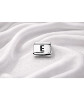 Nomination Uyumlu E Harfi Charm – Çelik Harfli Bileklik Aksesuarı ,Kişiye Özel Modüler Takı