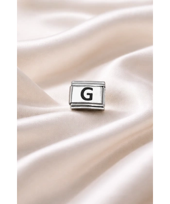 Nomination Uyumlu G Harf Charm , Çelik Bileklik Aksesuarı , Kişiye Özel Harf Modülü , Şık & Minimal Tasarım