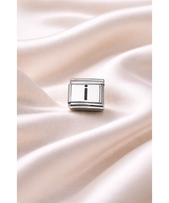 Nomination Uyumlu İ Harf Charm | Çelik Bileklik Aksesuarı | Kişiye Özel Harf Modülü | Minimal & Şık