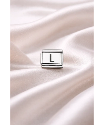 Nomination Uyumlu L Harf Charm | Çelik Bileklik Aksesuarı | Kişiye Özel Harf Modülü | Minimal & Zarif Tasarım