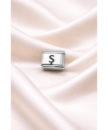 Nomination Uyumlu Ş Harfli Charm | Paslanmaz Çelik Harf Charm | Kişiye Özel Bileklik Aksesuarı