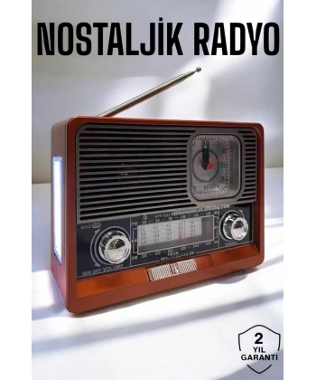 Nostaljik Radyo USB,AUX Ve SD Kart Girişli Bluetooth Bağlantılı