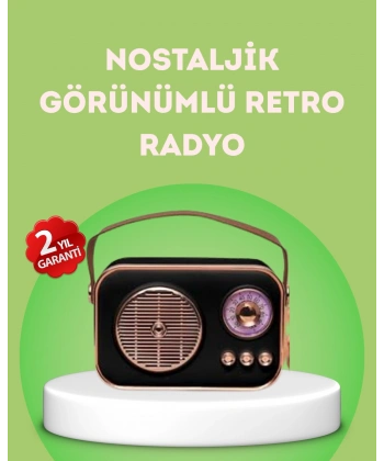 Nostaljik Retro Radyo – Bluetooth, USB ve FM Özellikli Şık Tasarım