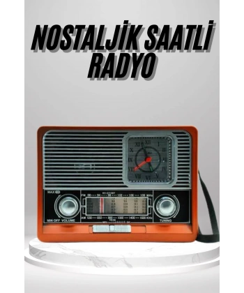 Nostaljik Vintage Radyo Taşınabilir Bluetooth Bağlantılı Hoparlör Radyo