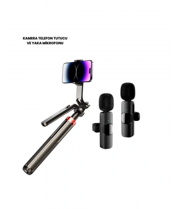 NPL2S TRİPOT +K11 YAKA MİKROFONU SET