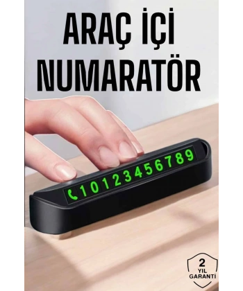 Numaralık Araç İçi Araba Araç Park Numaratör Telefon Numarası Yazma