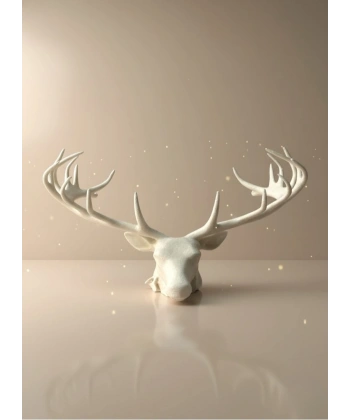 odern Geyik Başı Biblo 25 cm Zarif Masa Üstü Dekor