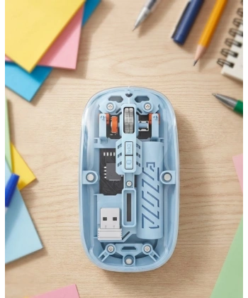 Ofis ve Günlük Kullanım İçin Mavi Bluetooth Kablosuz Mouse