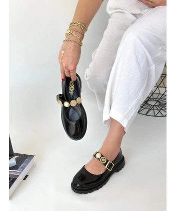 Okira Siyah Rugan Oxford Ayakkabı