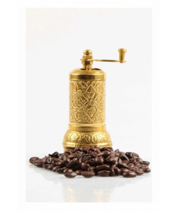 Osmanlı Motifli Kahve ve Baharat Değirmeni Sarı