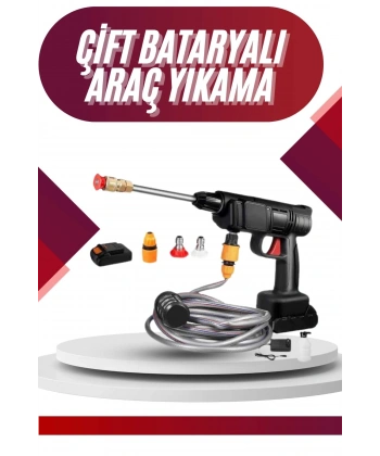 Oto Araba Yıkama Şarjlı Ve Yüksek Basınçlı Oto Yıkama Ve Sulama Tabancası