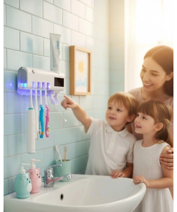 Otomatik Diş Macunu Sıkmalı UV Diş Fırçası Tutucu