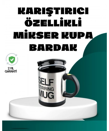 Otomatik Karıştırmalı Termos Kupa | Ergonomik Tasarım