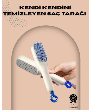 Otomatik Temizlenen Ergonomik Saç Tarağı – Masaj Başlıklı