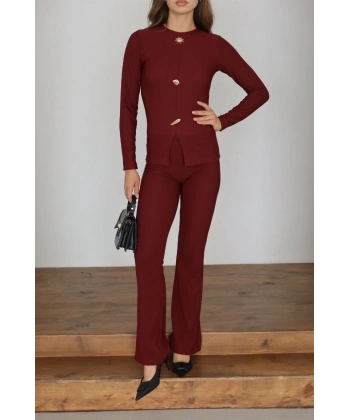 Ottoman alt üst takım bordo pt510442