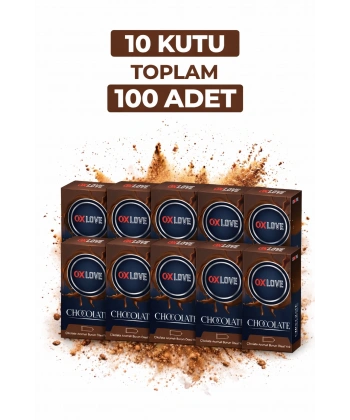 OxLove Chocolate Aromalı Prezervatif 10lu 10 Kutu