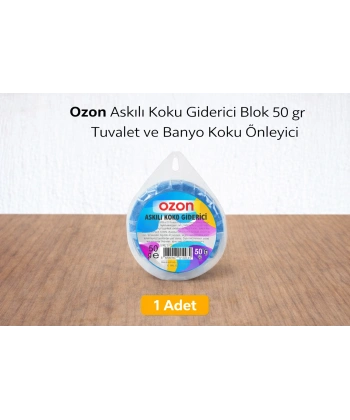 Ozon Askılı Koku Giderici Blok 50 gr Tuvalet ve Banyo Koku Önleyici 1 Adet