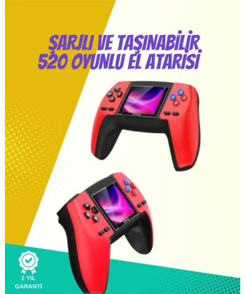 P5 Retro GamePad – Kompakt Tasarım, 520 Oyun, Nostalji Sevenlere Özel