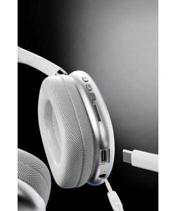 P9 Air Max Kablosuz 5.0 Mikrofonlu Bluetooth Kulaklık Beyaz Yüksek Ses Kaliteli
