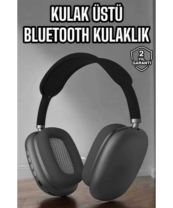 P9 Plus Hi-fi Ses Kalitesi Ayarlanabilir Mikrofonlu Bluetooth Kulaklık Siyah