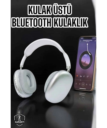 P9 Plus Kablosuz Kulak Üstü Bluetooth Kulaklık Beyaz Mikrofonlu Kulaküstü Kablosuz Kulaklık