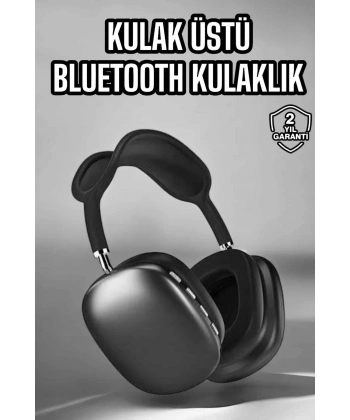 P9 Plus Kulaklık Siyah Bluetooth Bağlantılı Kulak Üstü Kablosuz
