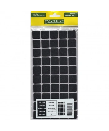 Pacific 6020 BL Yapışkanlı Keçe  20 mm X 20 mm Siyah