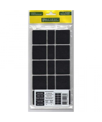 Pacific 6040 BL Yapışkanlı Keçe  40 mm X 40 mm Siyah