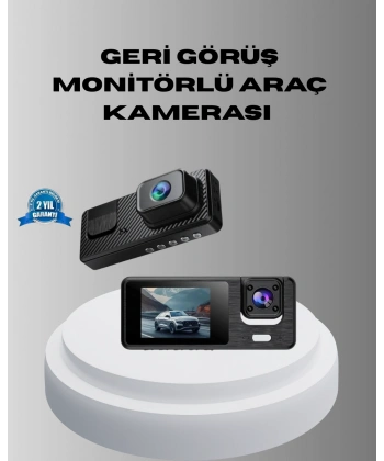 Park Modlu 3 Kameralı Araç Kayıt Cihazı 1080P Ön Kamera 2’’ Ekran
