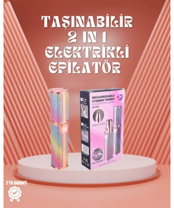 Paslanmaz Çelik Bıçaklı USB Epilatör – Kaş, Üst Dudak ve Çene Tüy Temizleyici